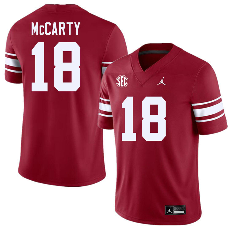 #18 Erik McCarty Oklahoma Sooners 2024 SEC Conference College Football Jerseys-Throwback